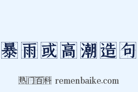 暴雨或高潮造句是什么意思的图片